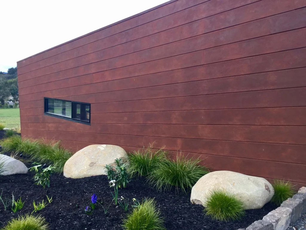 Feature cladding on a commercial frontage