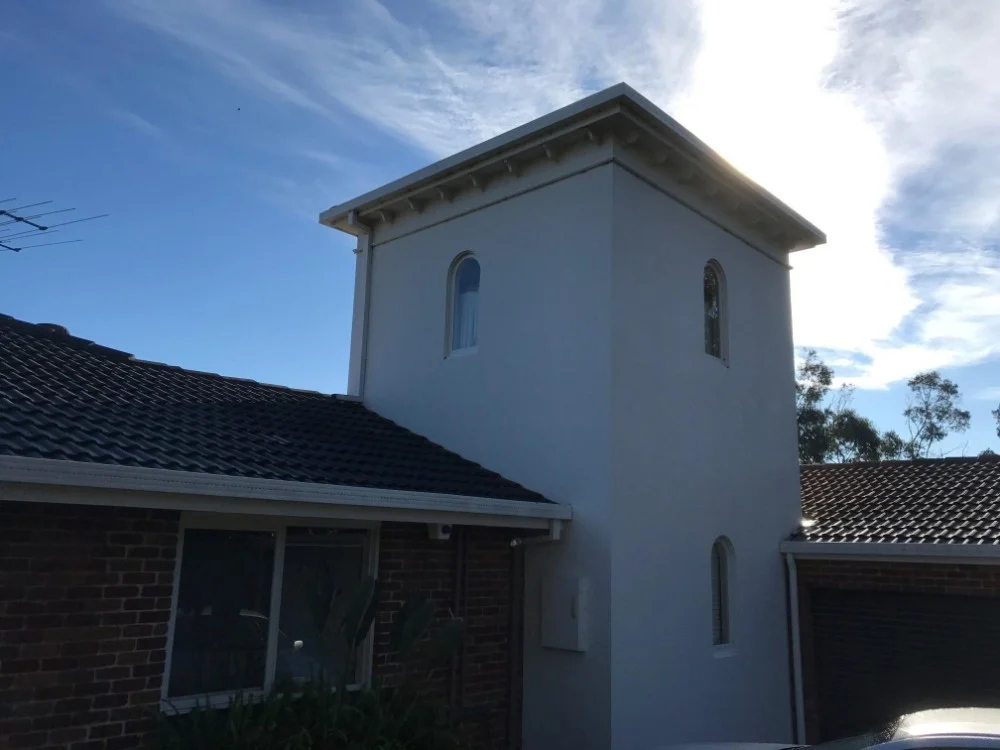 Rendered tower and trims