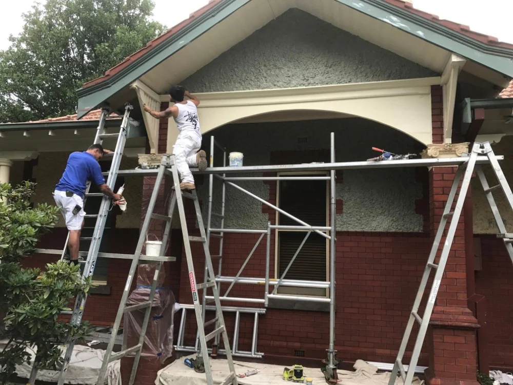 Brick bungalow eaves and trims
